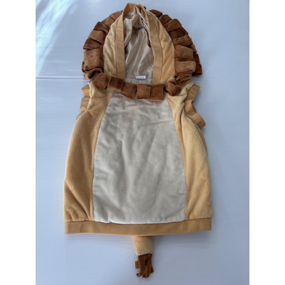 Target Toddler Lion Costume Vest with Hood and Tail Brown Tan Size 3T-4T